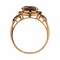 Ring with Round Smoky Quartz / Champagne Diamonds. Hypoallergenic 585 (14K) Rose Gold, Black Rhodium. View 4