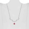 Ruby Diamond White Gold Necklace. view 5