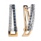 Swoon-worthy Earrings with Sapphires and Diamonds. 585 Rose and White Gold, Black and White Rhodium