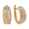 Earrings Featuring 36 Diamonds. Tested 585 (14K) Rose and White Gold
