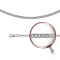 Single Curb-link Solid Chain, Width 2.7mm. Hypoallergenic Certified 925 Silver, Rhodium