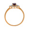 Garnet and Diamond Ring with Nostalgic Motif - Angle 4