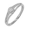 Diamond Cluster on Diamond Lineup White Gold Ring. Tested 585 (14K) White Gold, Rhodium Finish