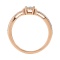 Multi-Diamond Fashion Ring. Hypoallergenic 585 Rose Gold, Rhodium Detailing. View 4