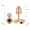 Dimensions of Sapphire and Diamond Two-Stone Stud Earrings
