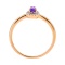 Ring with Pear Amethyst in Free-form Diamond Halo - Angle 4
