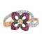 Butterfly Diamond Ruby Ring. view 3