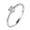 4.2mm Solitaire Engagement Ring of White Gold. Tested 585 (14K) White Gold, Rhodium Finish