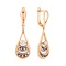Sapphire and Diamond Cascade Earrings. Certified 585 (14kt) Rose and White Gold
