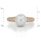 Filigree Ring with 9mm Pearl and 16 Diamonds - Angle 2