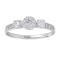 Botanicals motifs diamond engagement ring. View 2