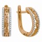Chainlink-inspired Earrings with Diamond Edges. Hypoallergenic Cadmium-free 585 (14K) Rose Gold