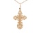 Openwork Russian Cross - St. Olga Orthodox Cross. Certified 585 (14kt) Rose Gold
