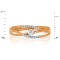 Rose Gold and Diamond Layered Ring. Hypoallergenic Cadmium-free 585 (14K) Rose Gold. View 2