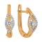 Evil Eye Leverback Earrings Featuring 36 Diamonds. Hypoallergenic 585 Rose Gold, Rhodium Detailing