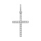 White Gold 0.08ctw Diamond Prong Set Cross Pendant. Tested 585 (14K) White Gold, Rhodium Finish
