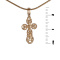Medieval-style Russian Openwork Cross. Certified 585 (14kt) Rose Gold