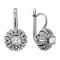 Oriental Motif Diamond Leverback Earrings. 585 White Gold. The Art of Seduction Series