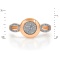 Diamond Persimmon-inspired Ring with Open Shank. Hypoallergenic Cadmium-free 585 (14K) Rose Gold. View 2