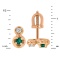 Dimensions of Emerald and Diamond Two-Stone Stud Earrings