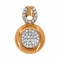 Pave Diamond Pendant 'A Maximum Brilliance'. Hypoallergenic Cadmium-free 585 (14K) Rose Gold