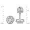 Diamond Floral-inspired Stud Earrings. View 2
