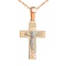 Orthodox Prayer Cross for Him. Certified 585 (14kt) Rose and White Gold