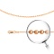 Ball-link Solid  Chain, Width 1.5mm. Certified 585 (14kt) Rose Gold, Diamond Cuts
