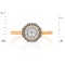 Ring with Champagne Diamonds and White Diamonds - Angle 2
