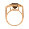 Gold Ring with a 10mm Statement Smoky Quartz. Hypoallergenic Cadmium-free 585 (14K) Rose Gold. View 5