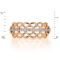 Woven Design Gold Ring Featuring 25 Diamonds. Hypoallergenic 585 Rose Gold, Rhodium Detailing. View 2