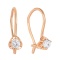 CZ Rosebud Earrings. Certified 585 (14kt) Rose Gold