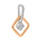 Cubist Style Diamond Pendant - Angle 2
