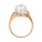 'Afrodite' Pearl and Diamond Ring - Side Angle 3