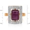 Noble Rhodolite Garnet and Diamond Ring: Angle 2