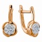 Idyllic Diamond Earrings. Hypoallergenic Cadmium-free 585 (14K) Rose Gold