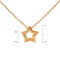 Reverse of Gold Necklace with Sliding Star Set with Diamond