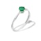 Emerald Anniversary Ring. 'Millennials' Series, 585 (14kt) White Gold