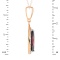 Marquise-shaped Garnet Pendant. 'Empress' Series, 585 Rose Gold. View 3