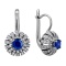 Oriental Motif Sapphire and Diamond Earrings. 585 White Gold. The Art of Seduction Series