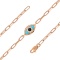Evil Eye Paperclip-link Bracelet of 14K Rose Gold - Collage 2