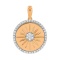 Solaris Diamond Pendant. Hypoallergenic Cadmium-free 585 (14K) Rose Gold