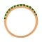 Ring Featuring 14 Round Emeralds. Hypoallergenic Cadmium-free 585 (14K) Rose Gold. View 4