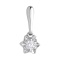 Star Diamond Pendant. Certified 585 (14kt) White Gold
