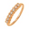 Anniversary Diamond Ring with Slicked Design. Hypoallergenic Cadmium-free 585 (14K) Rose Gold