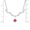 Ruby Diamond White Gold Necklace. view 3