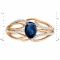 Gorgeous Ring Featuring Oval Sapphire and Diamonds - Angle 2
