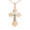 Orthodox Crucifix - Body Russian-style Cross. Certified 585 (14kt) Rose and White Gold