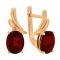 Legacy Garnet Leverback Earrings. Hypoallergenic Cadmium-free 585 (14K) Rose Gold