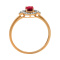 Ruby and Diamond Ring with Nostalgic Motif - Angle 4